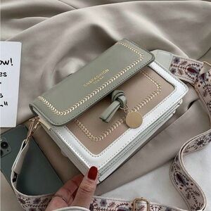 Boho Sage, Cream, White, & Gold Women's Bag